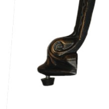 Cast aluminium bistro table, scrolled cast leg detail
