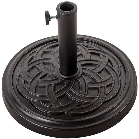 Decorative Cast Stone Umbrella Base, front view